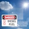 Signmission Diesel Fuel Danger Sign, Vinyl Decal, 10in W x 7in L, 2PK OS-2PACK-DS-D-710-L-1122 - alternate 2